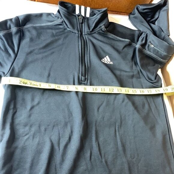 Adidas Black 1/4 Zip Long Sleeve Pullover Size Small - Picture 9 of 15